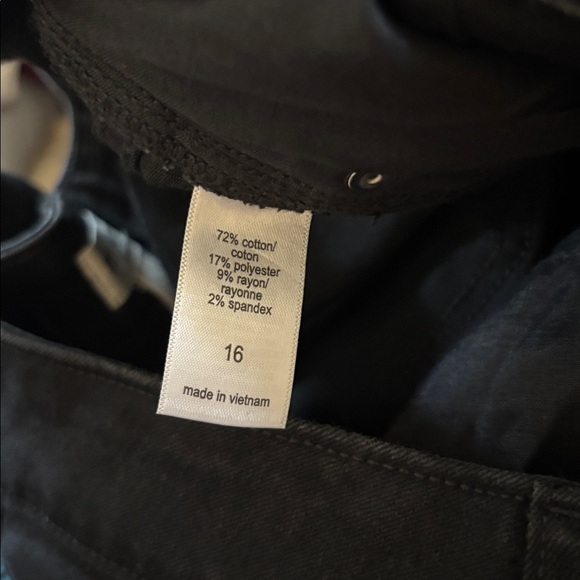 M Jeans By Maurice’s Denim Maxi Skirt Sz 16 Black Button Fly Front Slit Cotton - Picture 5 of 5